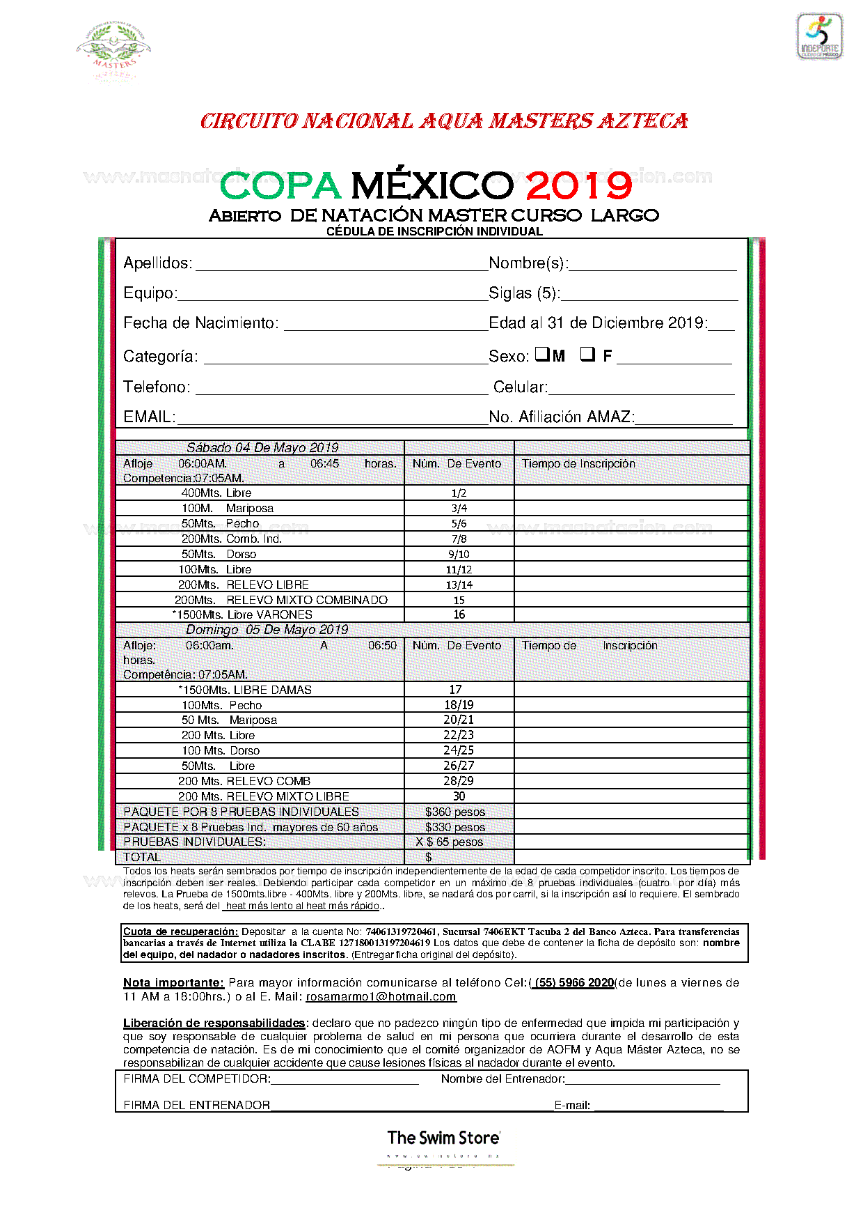 Copa México 2019 Abierto de Natación Master Curso Largo - Página 4