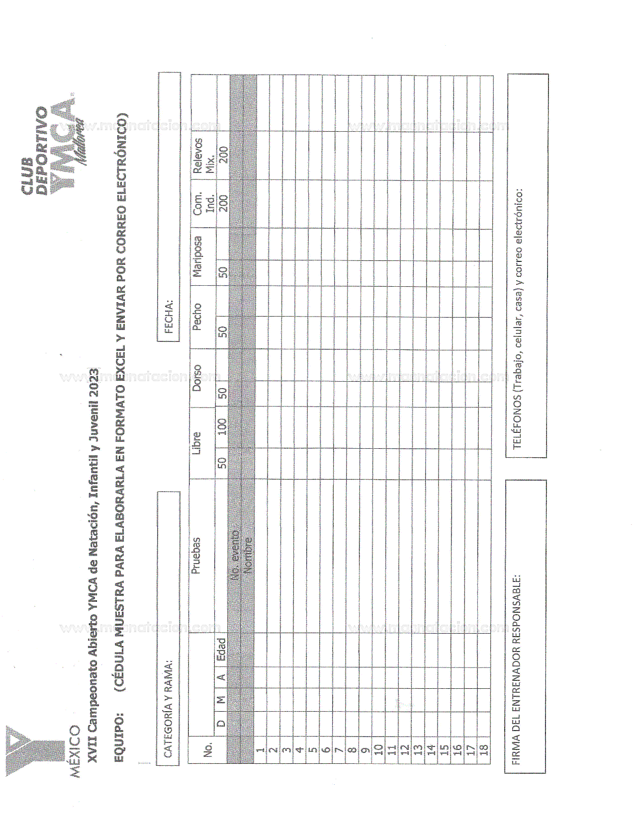 XVII Campeonato Abierto Ymca de Natación, Infantil y Juvenil 2023 - Página 6