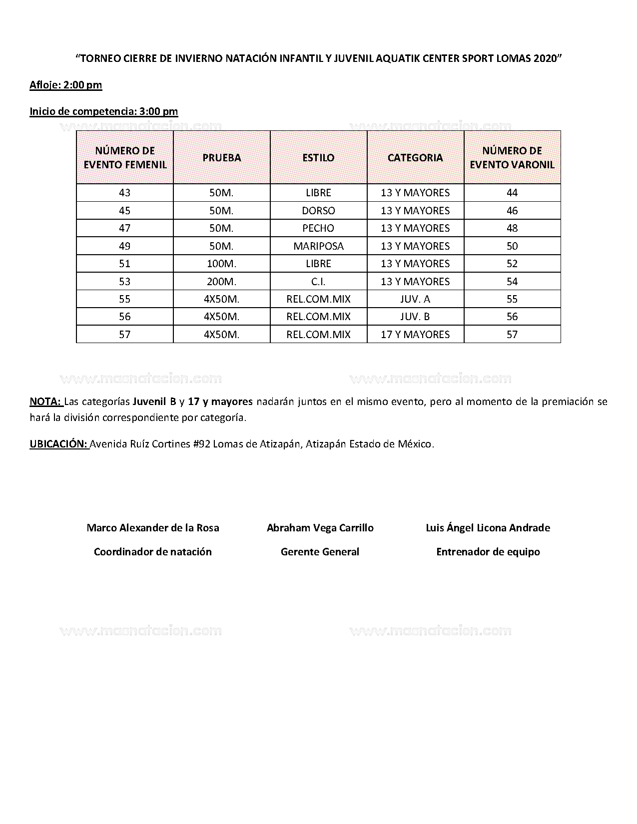 Torneo Cierre De Invierno Natación Infantil Y Juvenil Aquatik Center Sport Lomas 2020 - Página 4