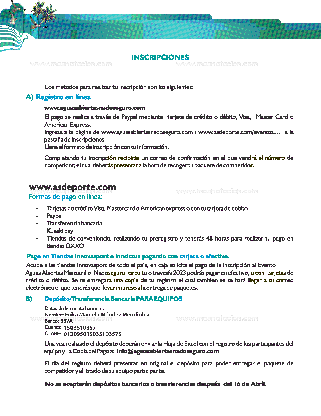 Festival Aguas Abiertas Nado Seguro 2023 - Página 12