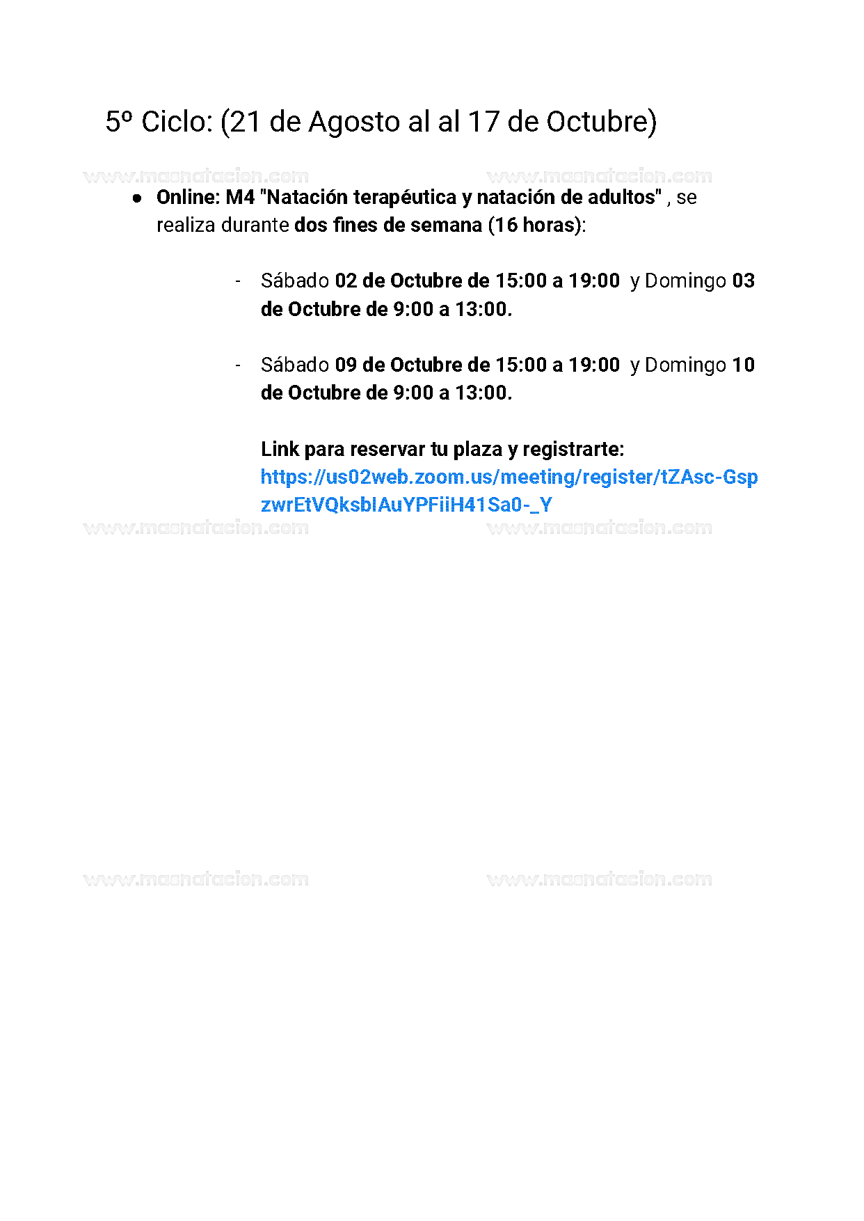 Módulo 4 Natación Terapéutica y Natación de Adultos 2021 - Página 4