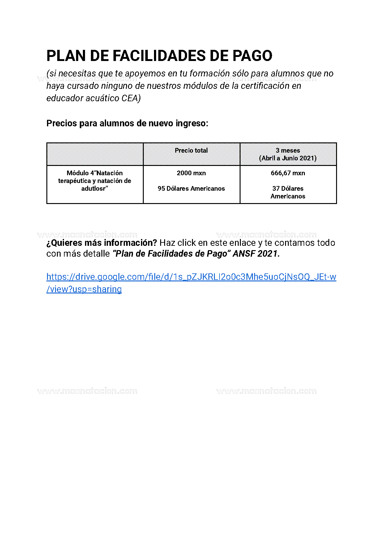 Módulo 4 Natación Terapéutica y Natación de Adultos 2021 - Página 9