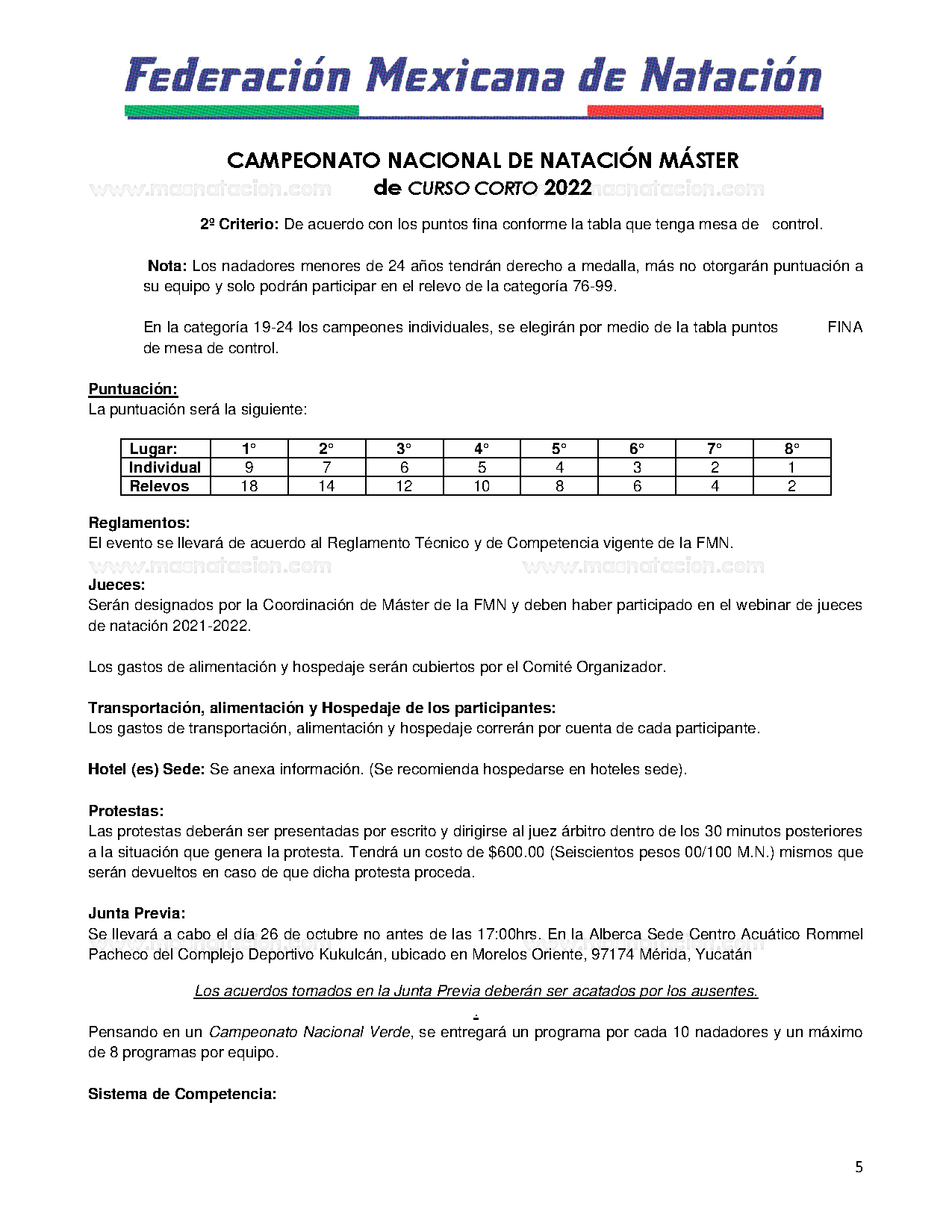 Campeonato Nacional De Natación Máster de Curso Corto 2022 - Página 5