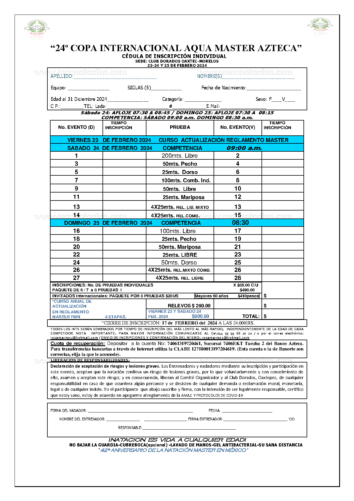 24ª Copa Internacional Aqua Masters Azteca 2024 - Página 5