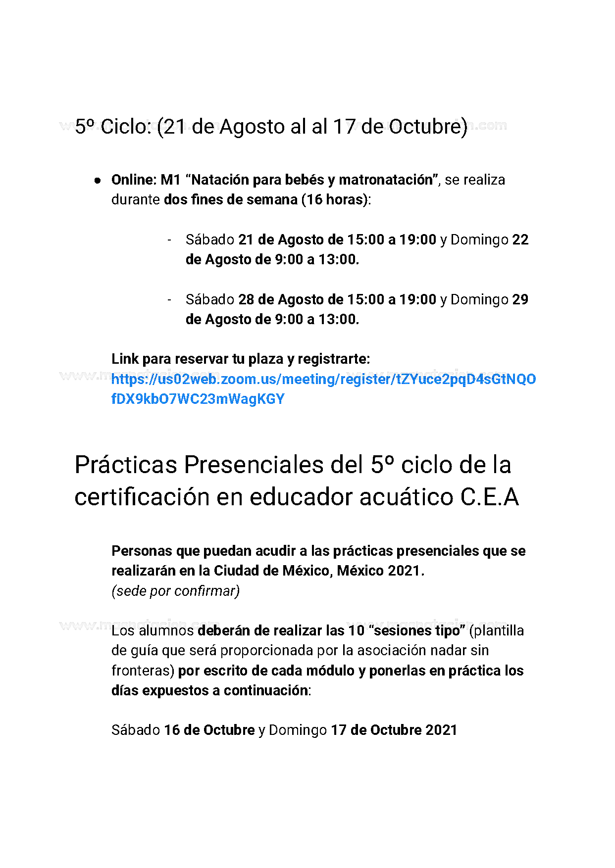 Módulo 1 Natación Para Bebés y Matronatación 2021 - Página 4