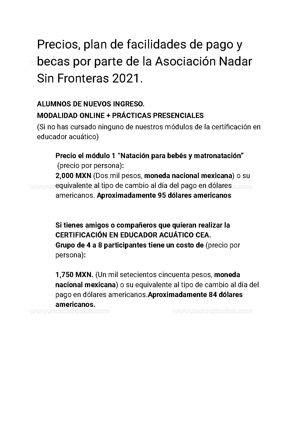 Módulo 1 Natación Para Bebés y Matronatación 2021 - Página 7
