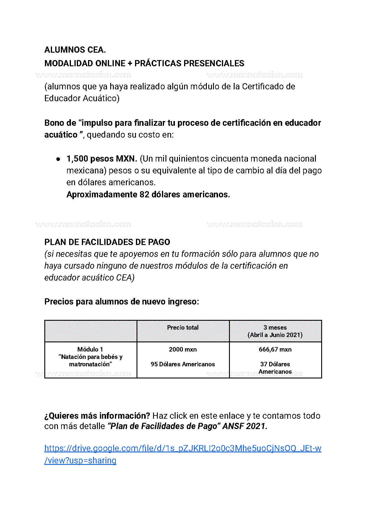 Módulo 1 Natación Para Bebés y Matronatación 2021 - Página 8