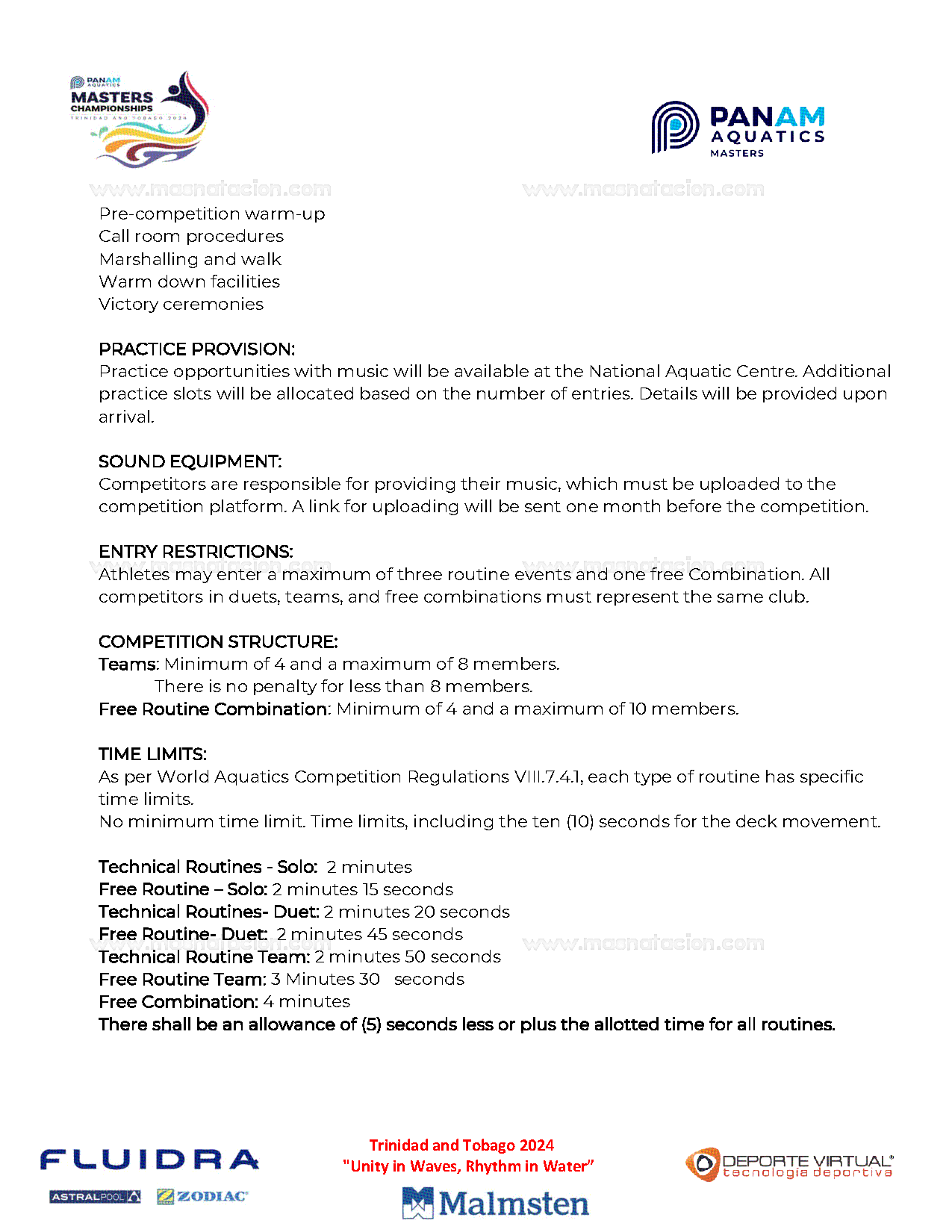 Campeonato Panamaquatics Máster 2024 - Página 22