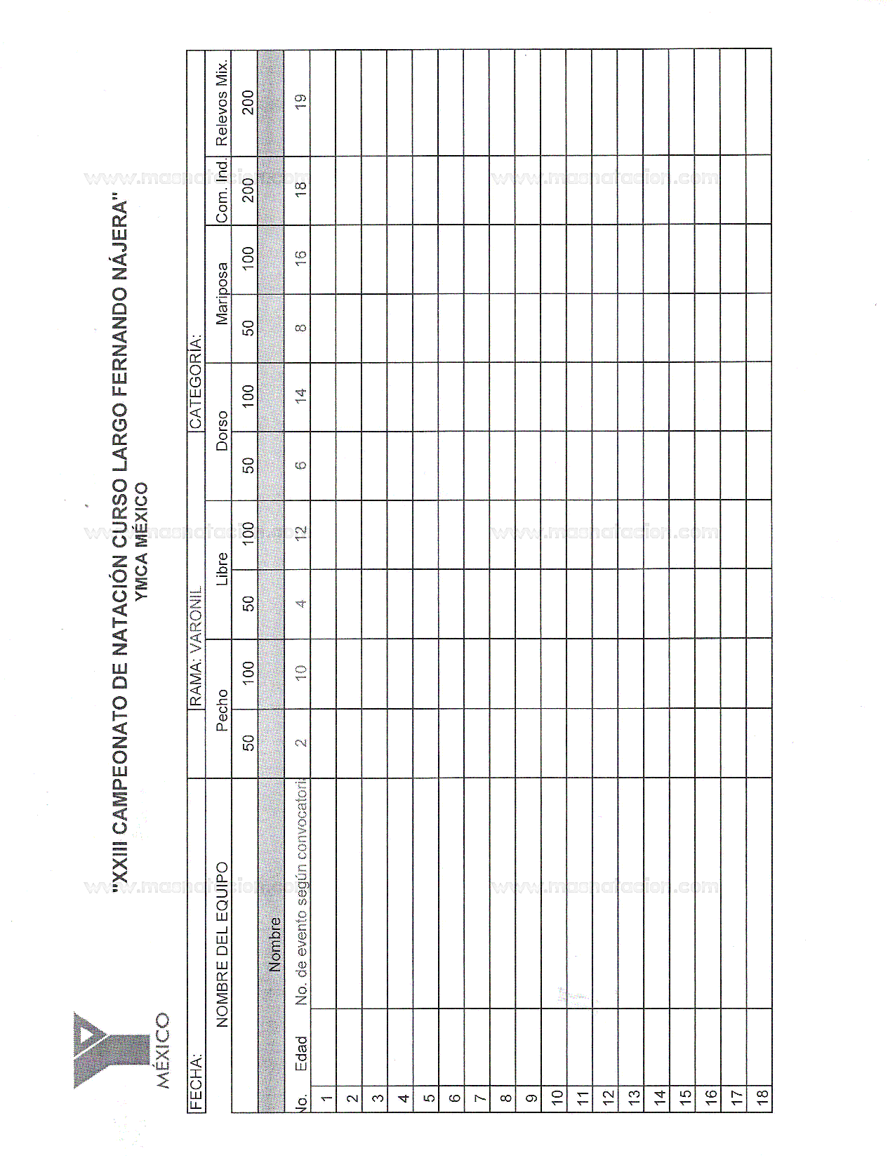 XXIII Campeonato de Natación Curso Largo Fernando Nájera 2022 - Página 6