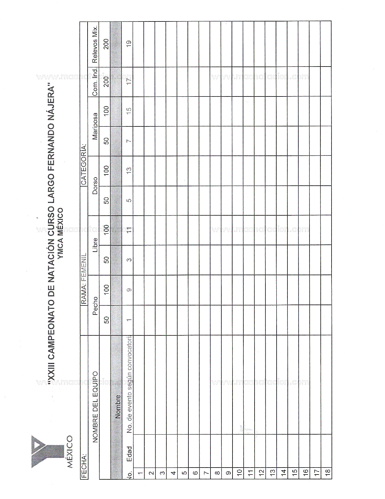 XXIII Campeonato de Natación Curso Largo Fernando Nájera 2022 - Página 7