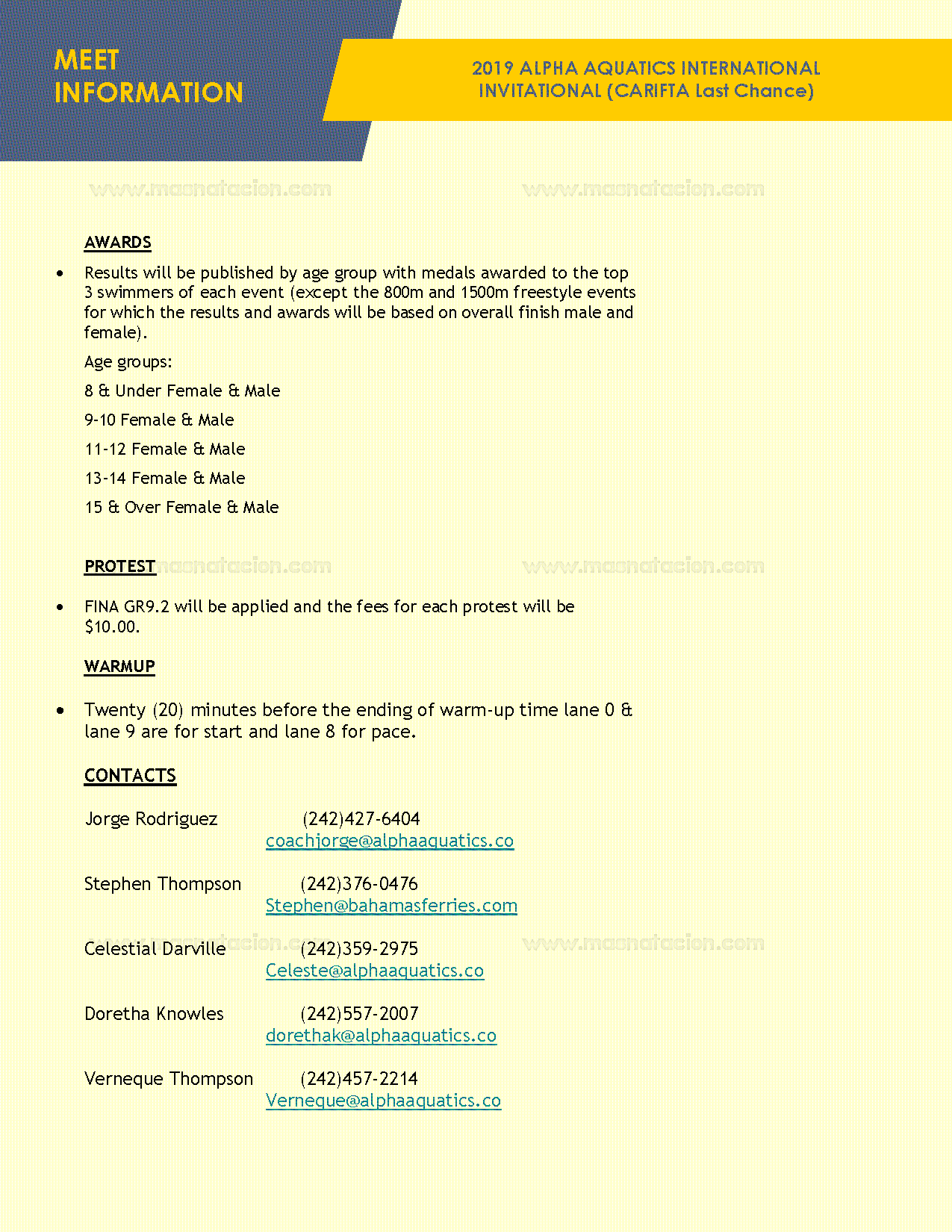 2019 Alpha Aquatics International Invitational - Página 4