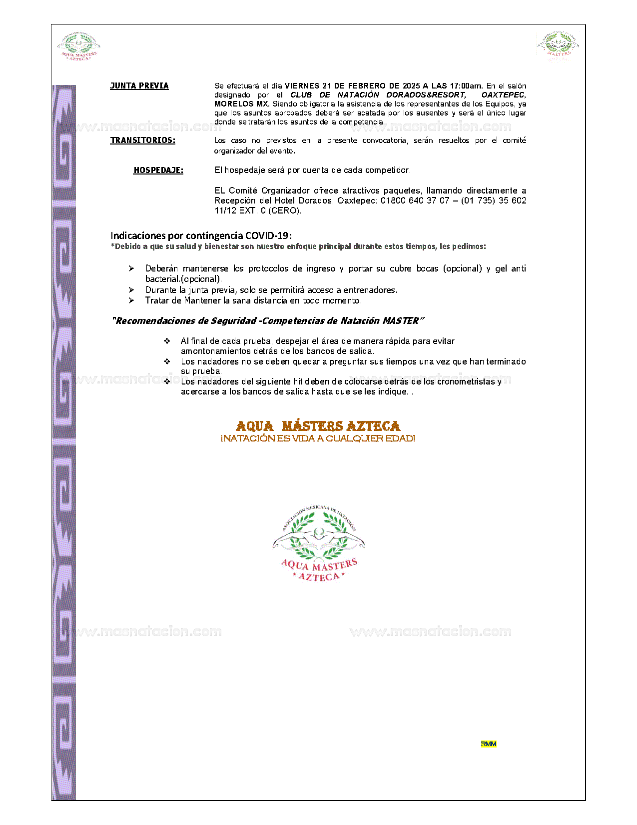 25a Copa Internacional Aqua Masters Azteca Natación Pre Master Y Masters Curso Corto - Página 4