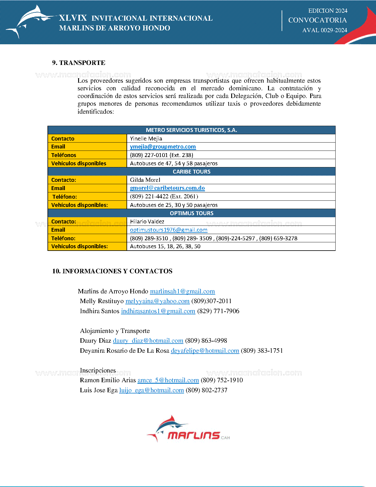 XLIX Invitacional Internacional De Natacion Marlins De Arroyo Hondo 2024 - Página 11