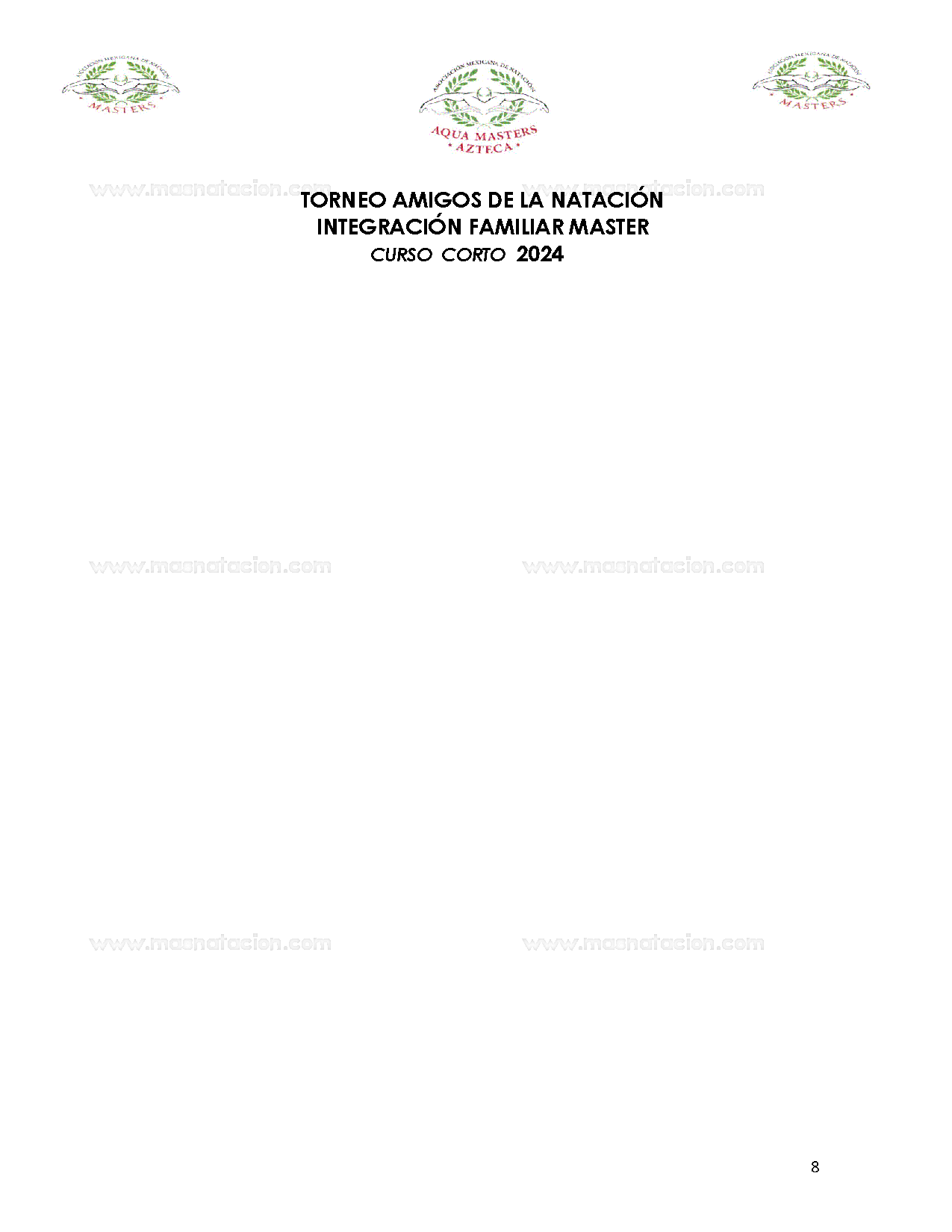Circuito Nacional Aqua Máster Azteca ¡42 Años De La Fundación De La Natación Máster En México! 2024 - Página 8