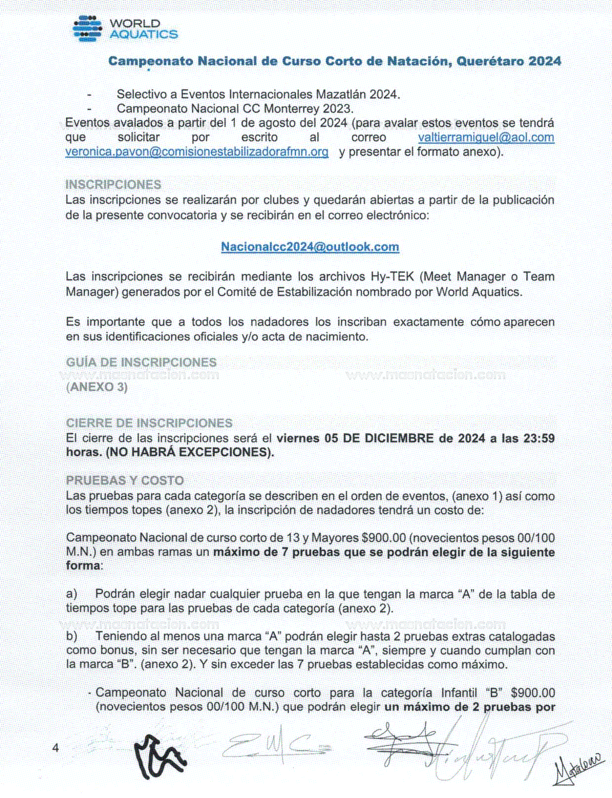 Campeonato Nacional De Curso Corto De Natacion Queretaro 2024 - Página 4