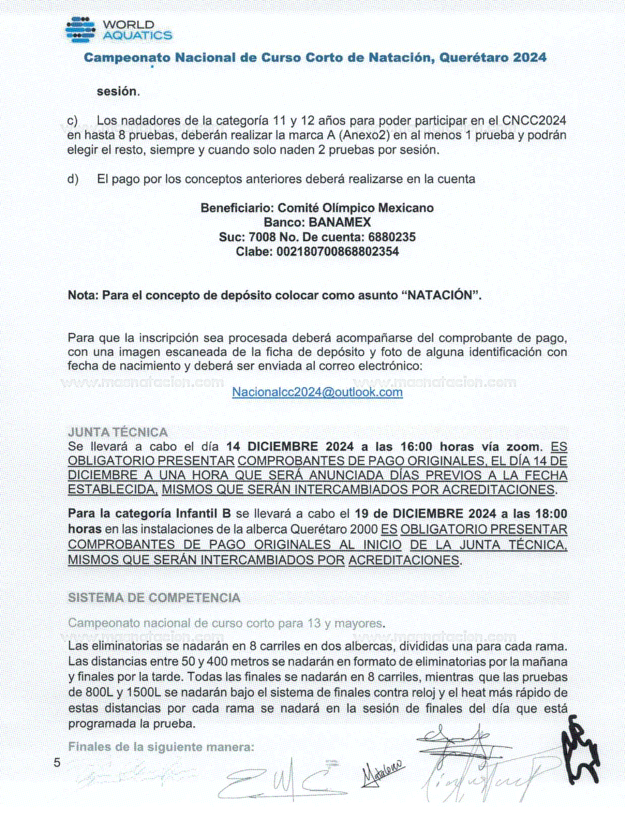 Campeonato Nacional De Curso Corto De Natacion Queretaro 2024 - Página 5