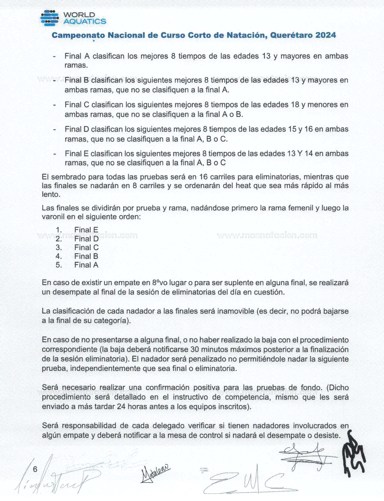 Campeonato Nacional De Curso Corto De Natacion Queretaro 2024 - Página 6