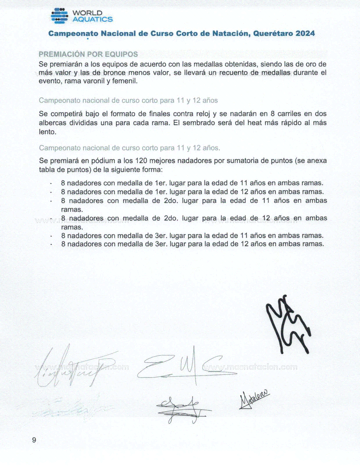 Campeonato Nacional De Curso Corto De Natacion Queretaro 2024 - Página 9