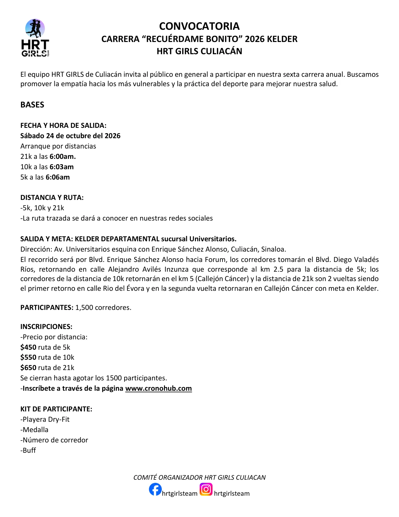 RECUERDAME BONITO KELDER by HRT Girls 2026 - Página 1
