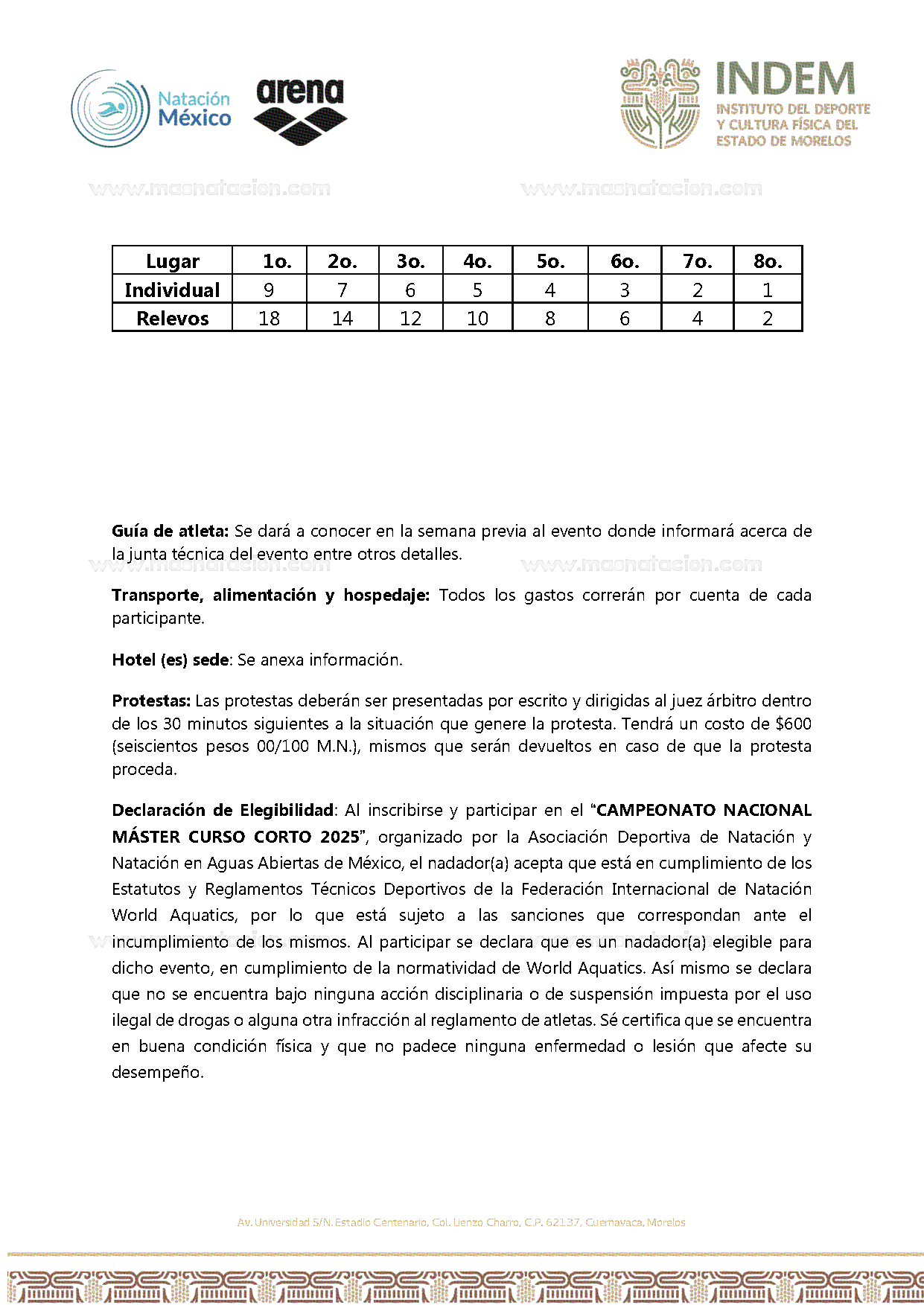 Campeonato Nacional Máster Curso Corto 2025 - Página 4