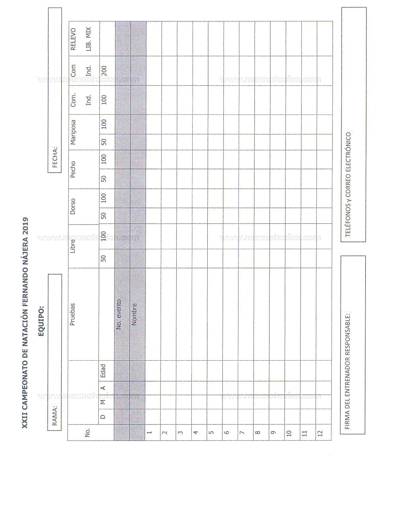 XXII Campeonato de Natación Curso Largo Fernando Nájera 2019 - Página 6