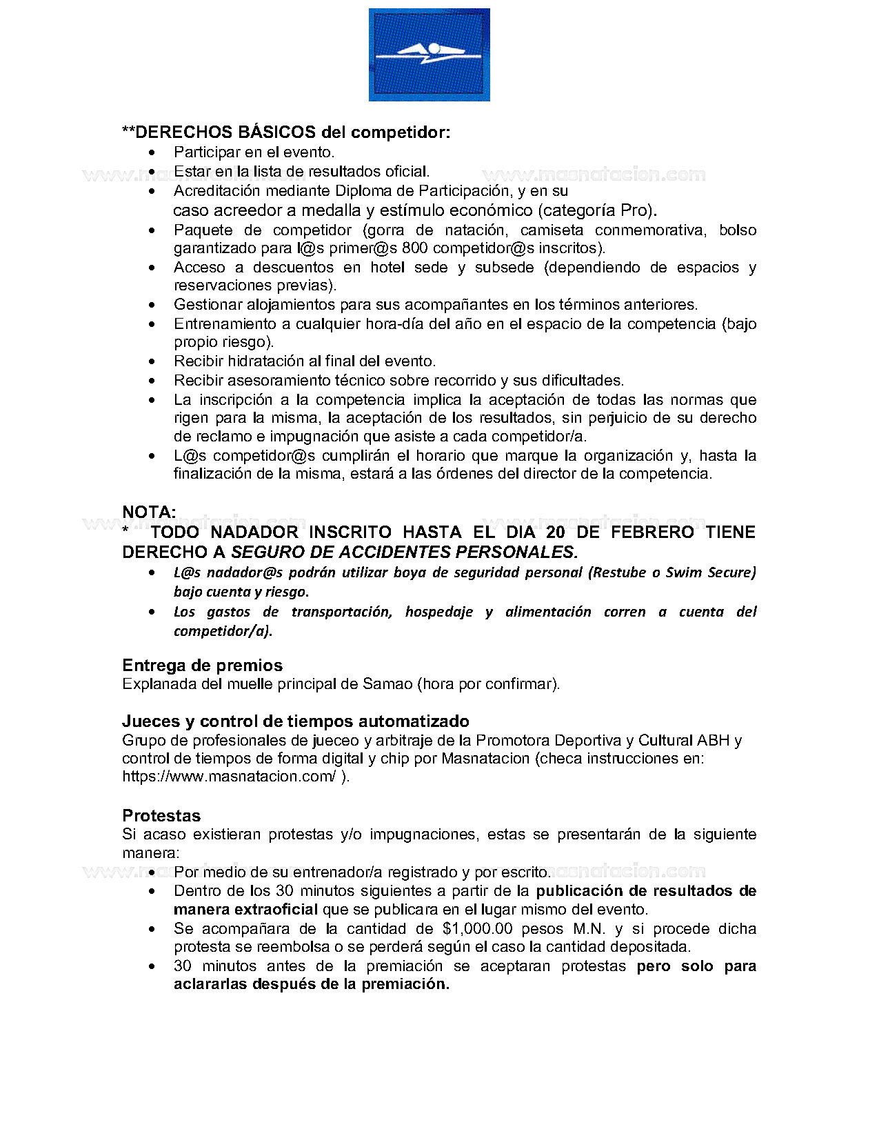VI Festival Acuático Santa María del Oro  ( Samao ) 2020 - Página 4