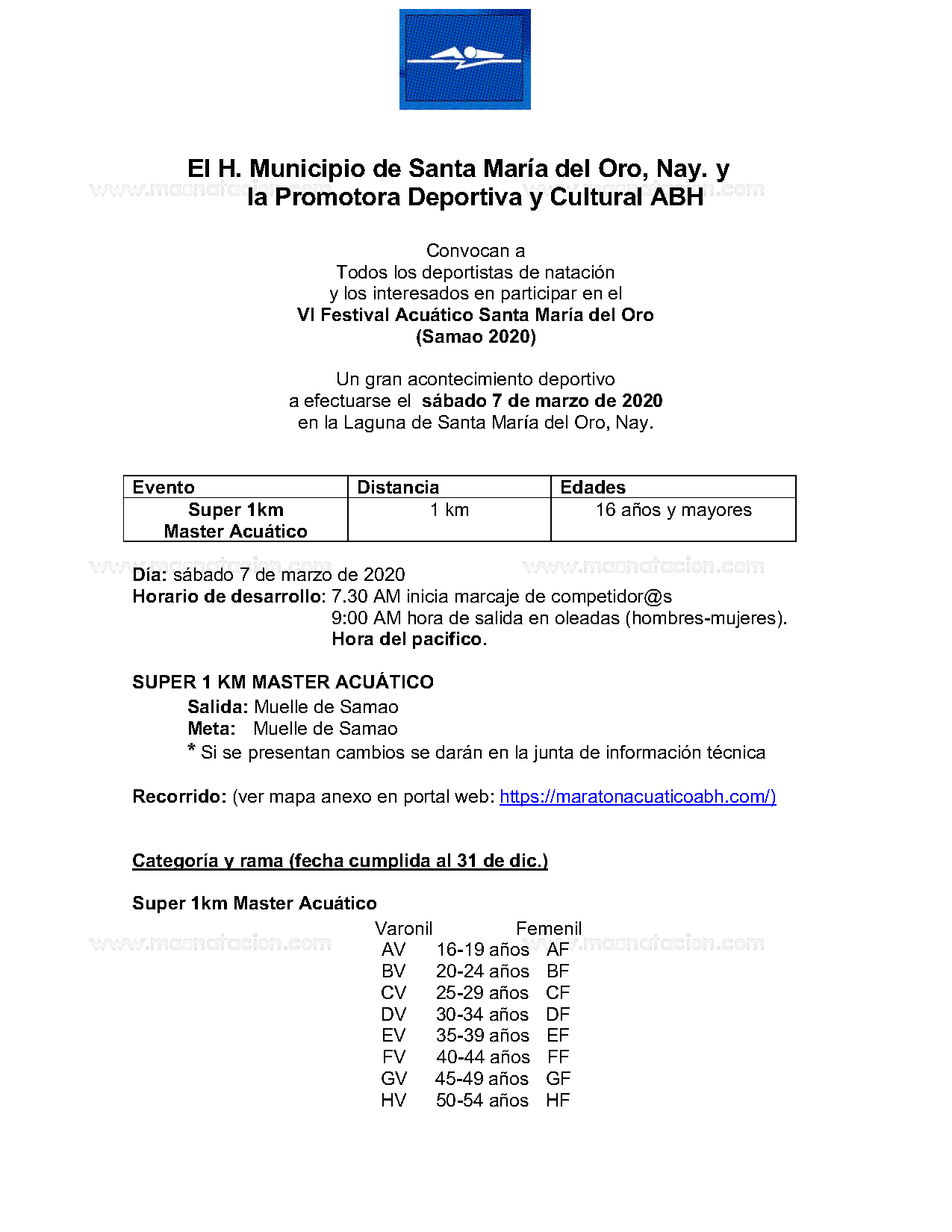 VI Festival Acuático Santa María del Oro  ( Samao ) 2020 - Página 6