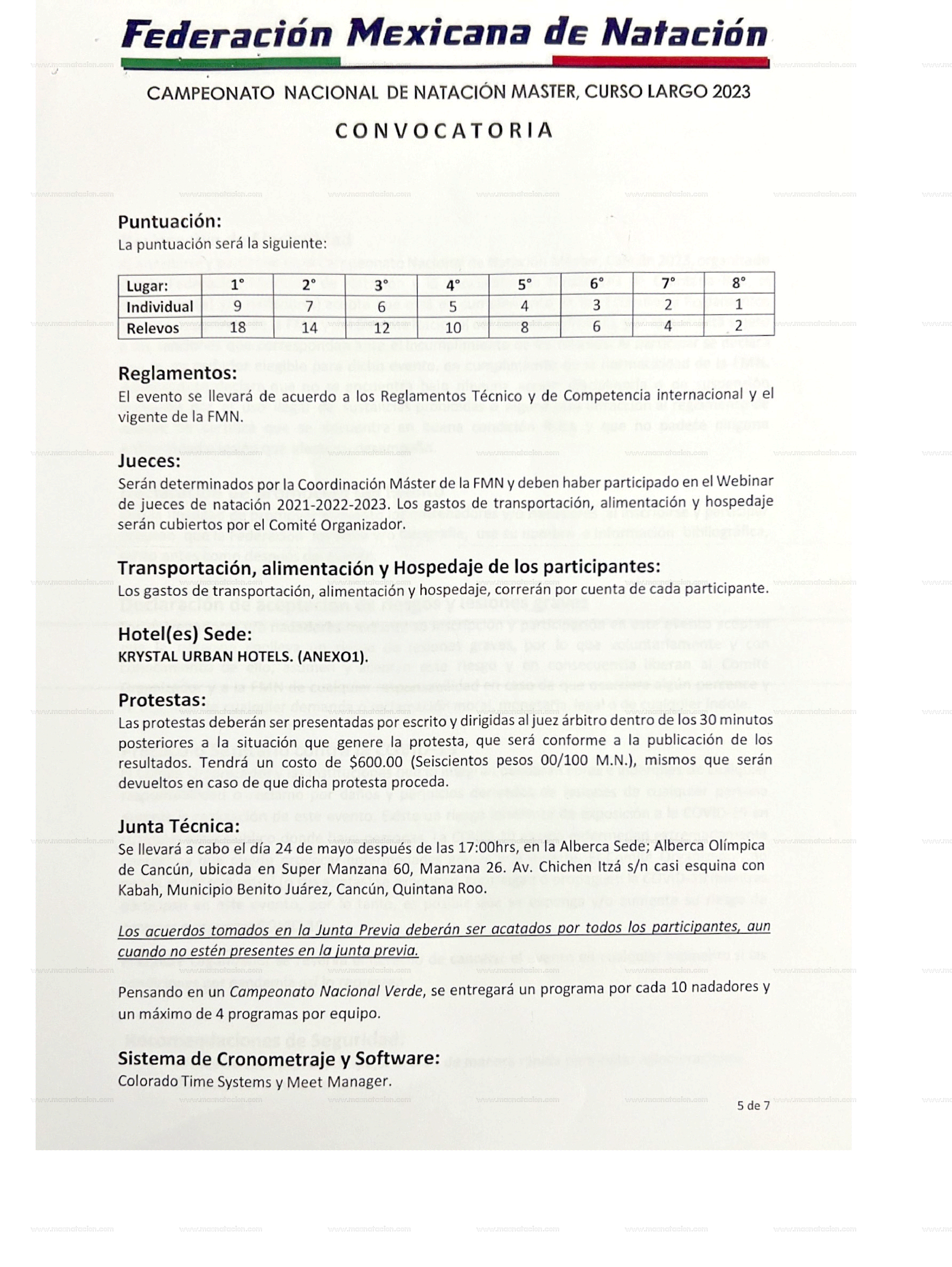 Campeonato Nacional Master Natación CL 2023 - Página 5