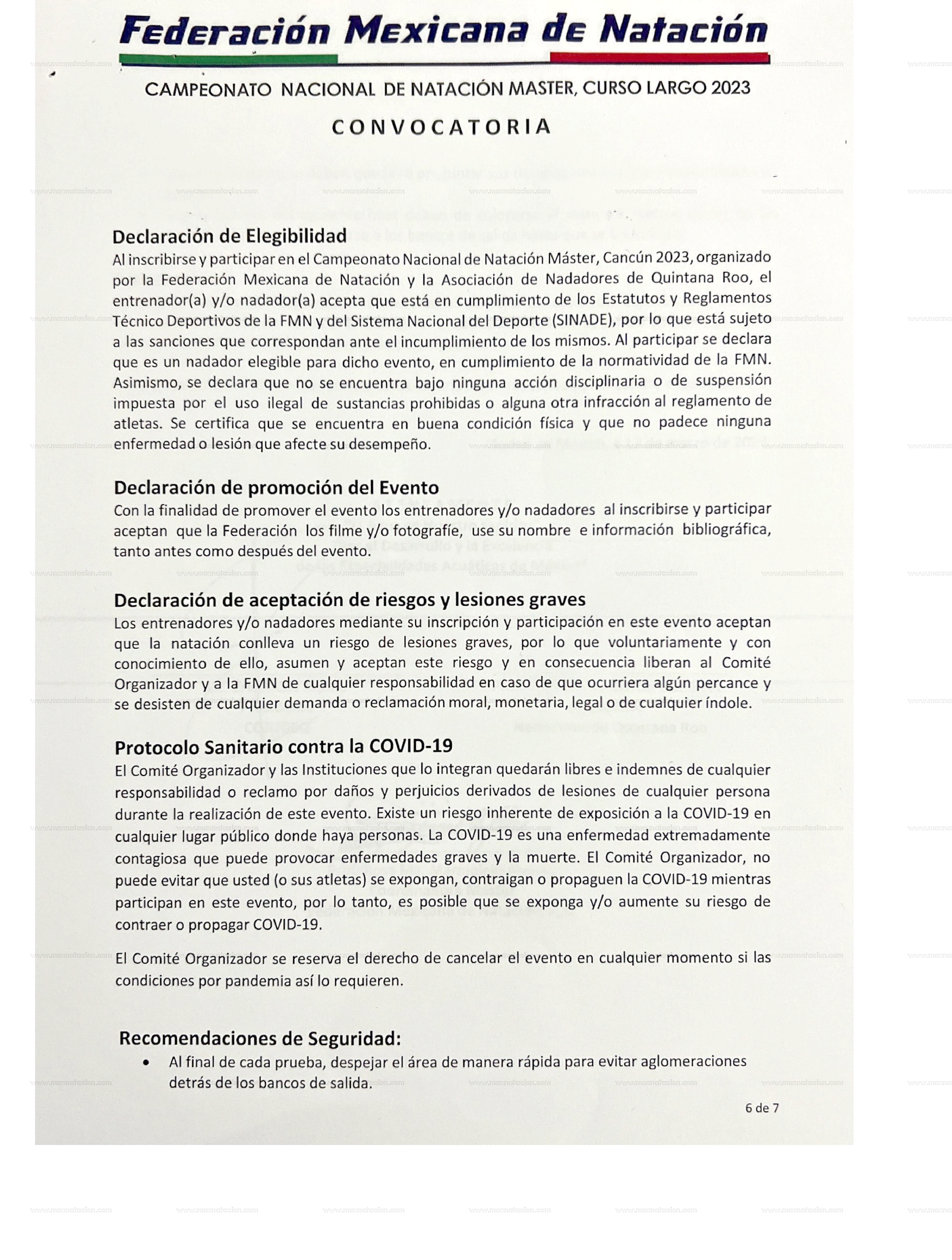 Campeonato Nacional Master Natación CL 2023 - Página 6