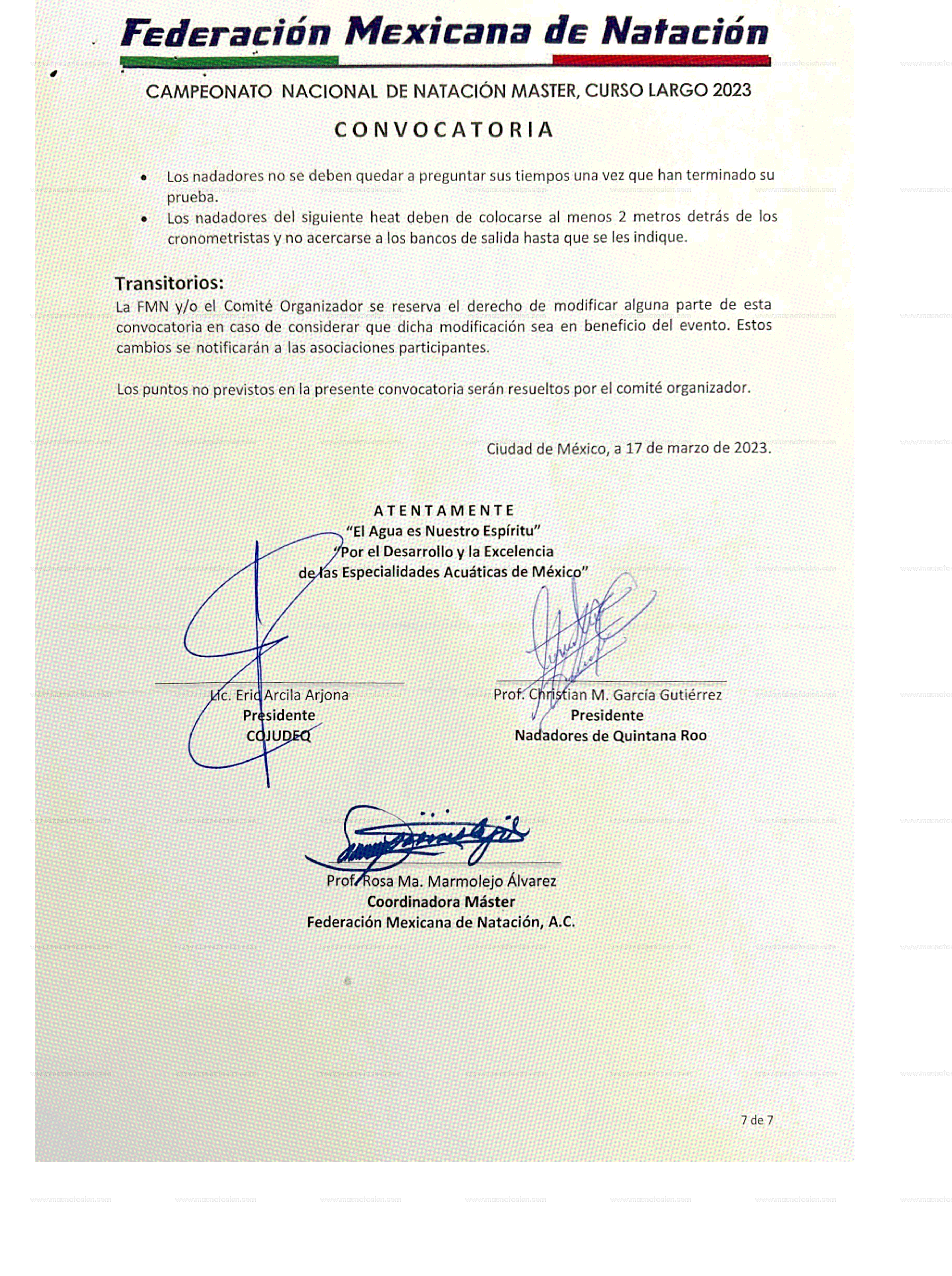 Campeonato Nacional Master Natación CL 2023 - Página 7