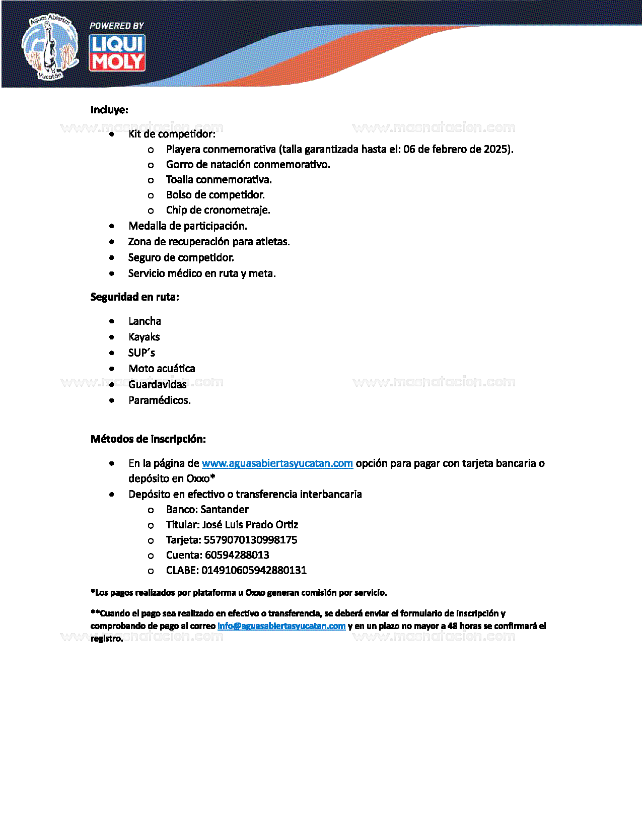 IV Ruta Malecón Internacional de Progreso Selectivo a Campeonato Nacional de Aguas Abiertas 2025 - Página 5
