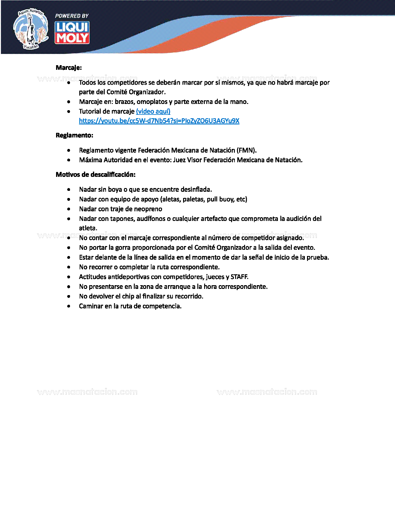 IV Ruta Malecón Internacional de Progreso Selectivo a Campeonato Nacional de Aguas Abiertas 2025 - Página 7