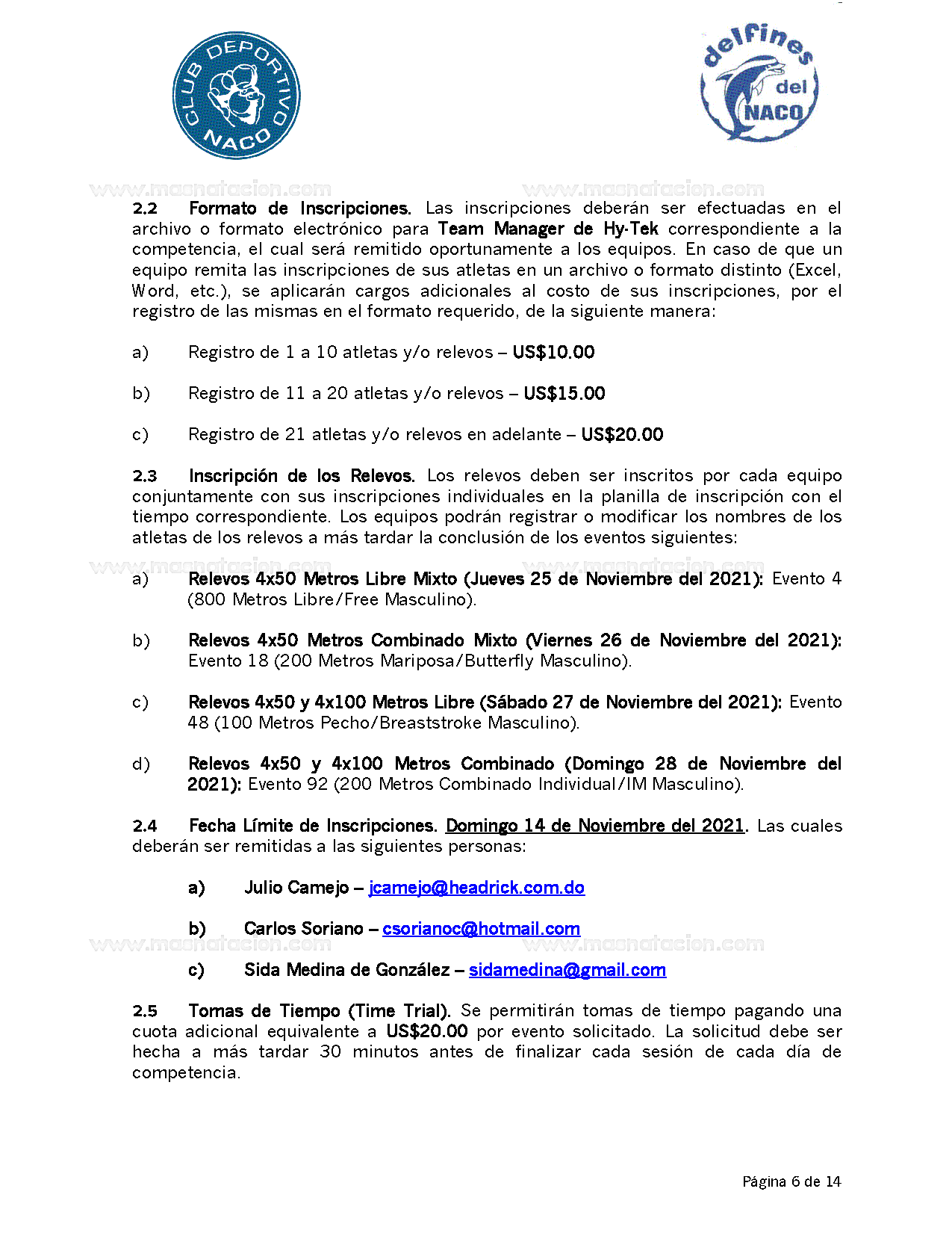 XXXVIII Invitacional Internacional de los Delfines del Naco 2021 - Página 6