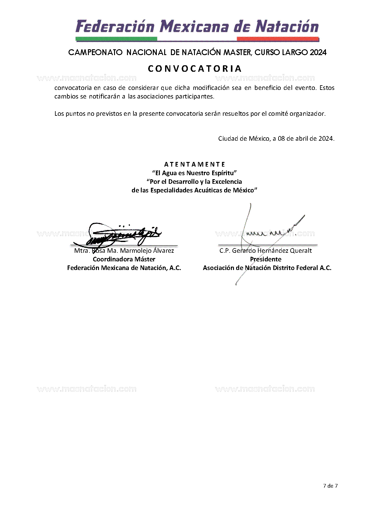 Campeonato Nacional De Natación Master, Curso Largo 2024 - Página 7
