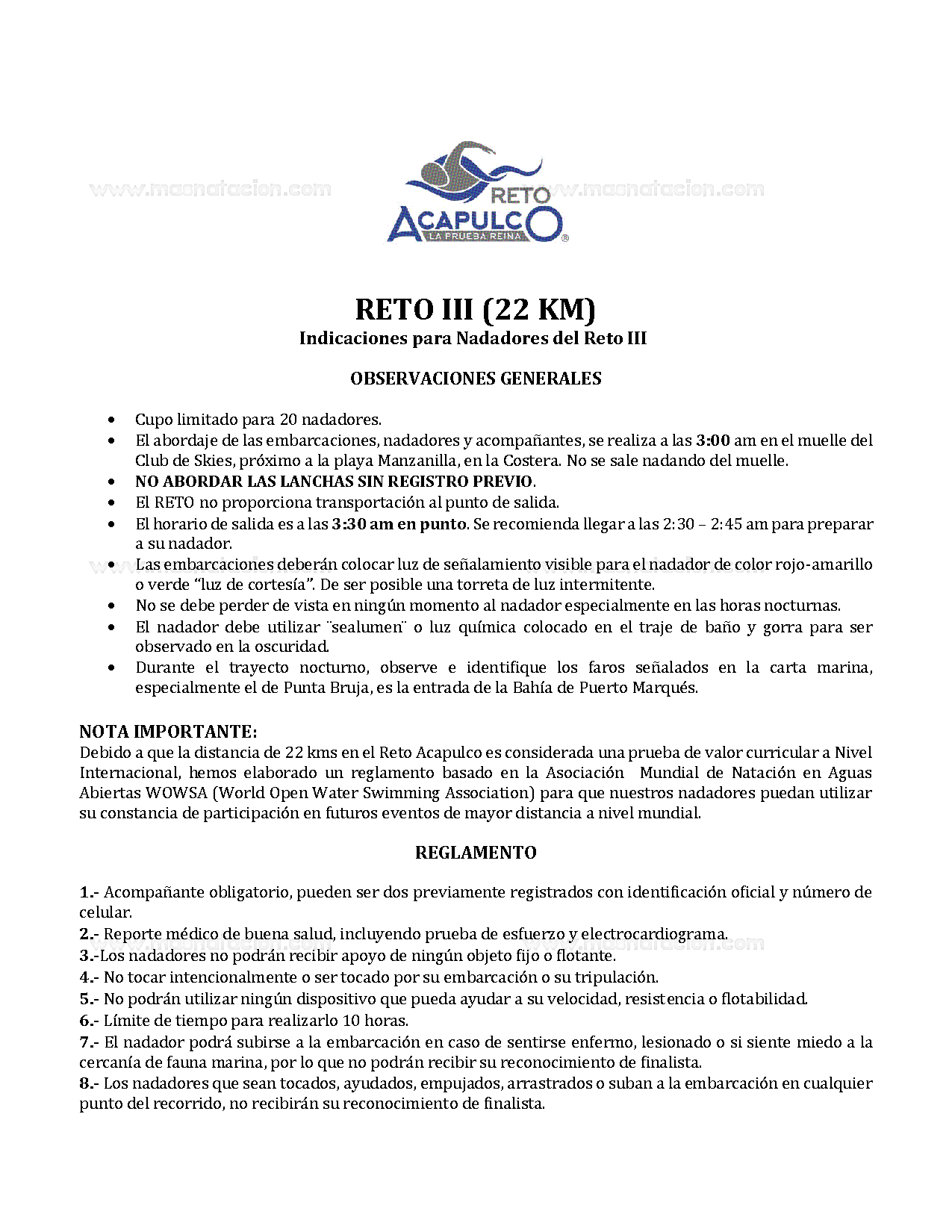 XXX Edición del Reto Acapulco La Prueba Reina Natación de Larga Distancia En Aguas Abiertas Reto I, II Y III 2021 - Página 4