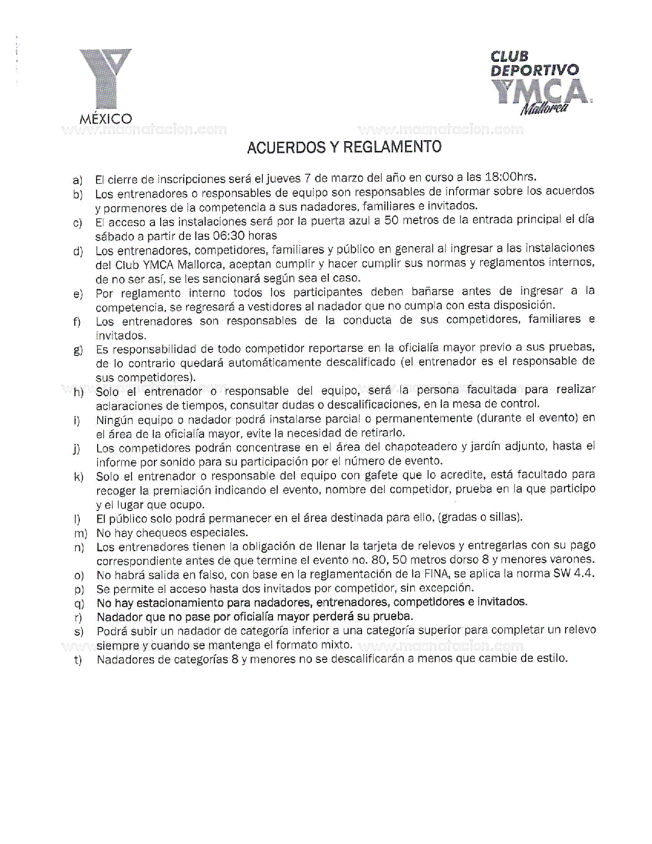 XVIII Campeonato Abierto Ymca de Natación, Infantil y Juvenil 2024 - Página 7