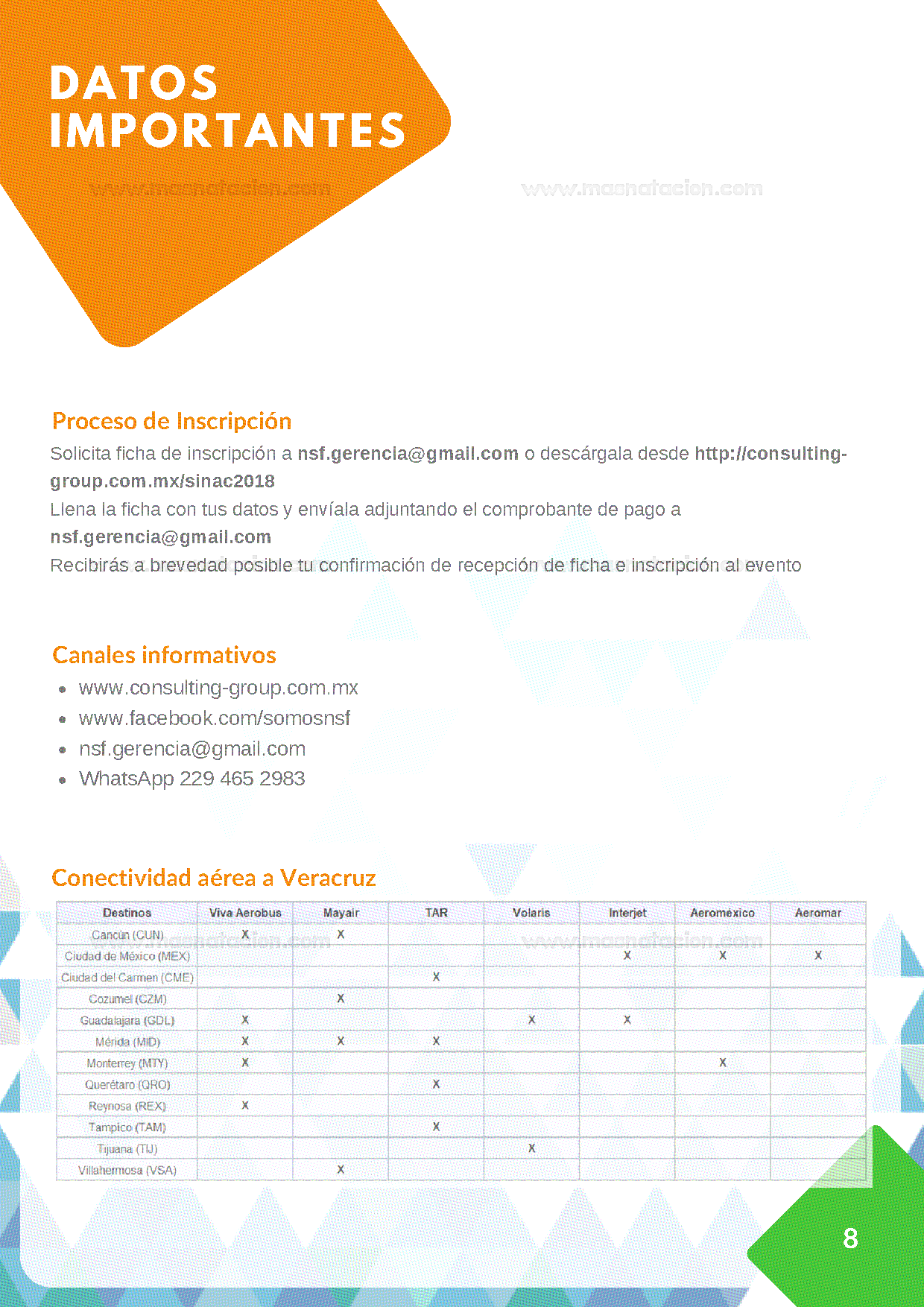 Seminario Internacional de Actividades Acuáticas 2018 - Página 8