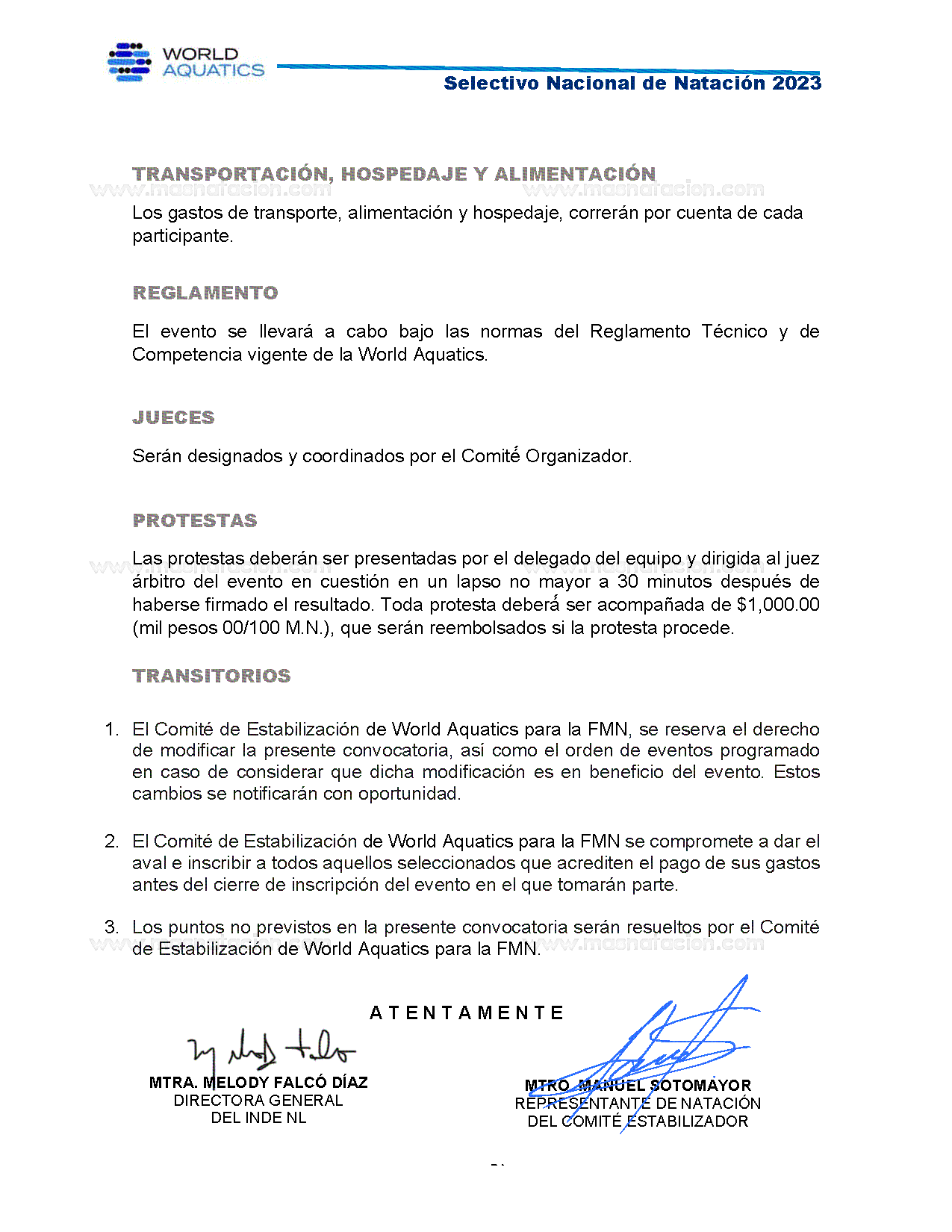 Campeonato Nacional Curso Corto de Natación, Nuevo León 2023 - Página 11